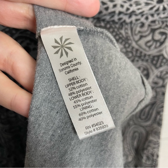 Athleta Dhara Paisley Gray Layered Burnout Dress Size Medium - Picture 4 of 6